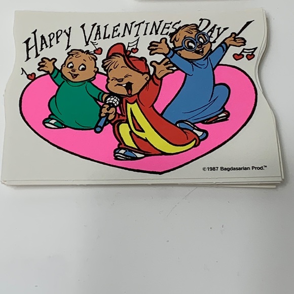 Alvin And The Chipmunks Valentines cards ephemera vintage - Picture 7 of 14